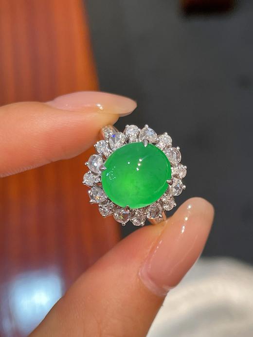 蛋面翡翠戒指 商品图1