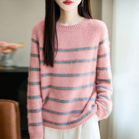 丁摩 100%纯羊毛套头打底上衣针织衫毛衣M2-395