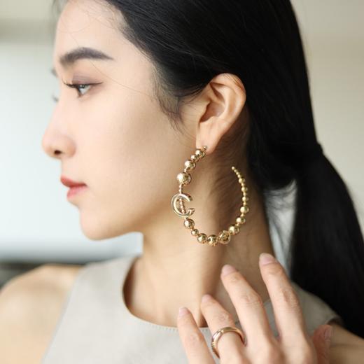 Ancient Rome古罗马时期 | RC字母金圈耳环 商品图5