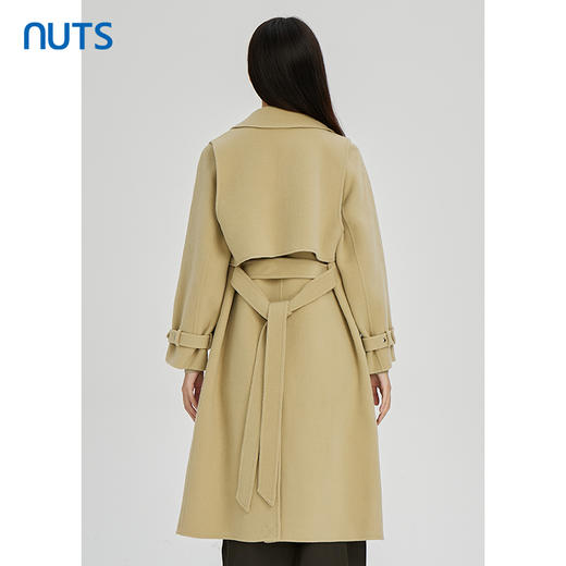 NUTS商场同款秋冬季高级感气质长款宽松双面毛呢外套女241156184B 商品图4