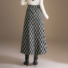 BFZY-B2563冬季格纹毛呢半身裙女2025年新款洋气高腰气质优雅女士格子长裙 商品缩略图3