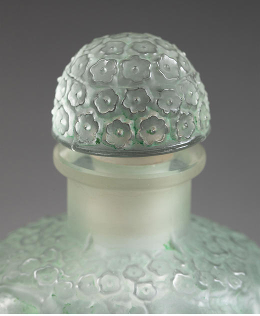 独角鹿西洋古董 1930年代法国水晶工坊莱俪LALIQUE为Molinard香水设计出品「Calendal」款浅绿色香水瓶 商品图3