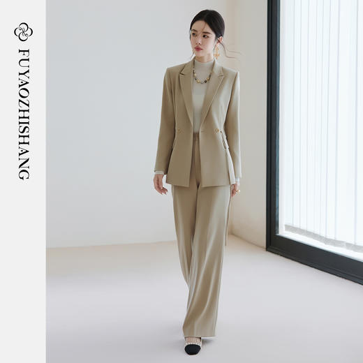 FUYAO扶摇 复古学院风西装两件套女2025新款高级感小西服时尚套装 商品图3