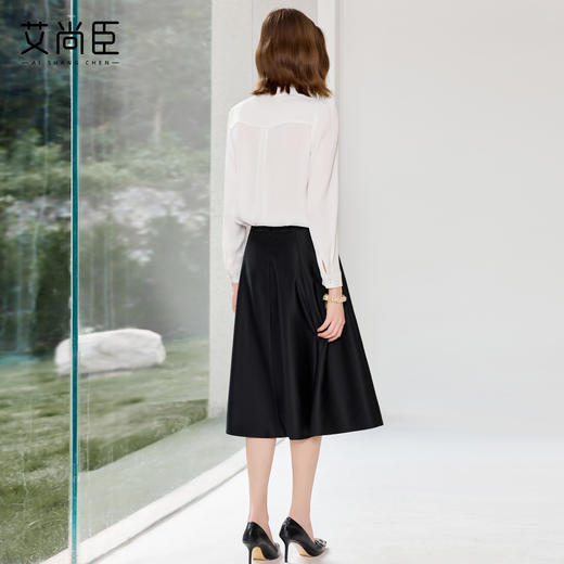 艾尚臣白色花边领衬衫套装裙女士法式长袖名媛衬衣轻奢高级感穿搭 商品图4