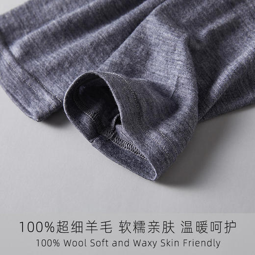 红览 100%超细纯羊毛男士打底上衣CX-059 商品图1