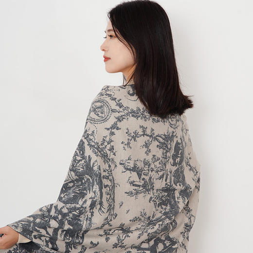 青云染ClouDyeing[绒雾]真丝拉绒百分百桑蚕丝围巾披肩 商品图3