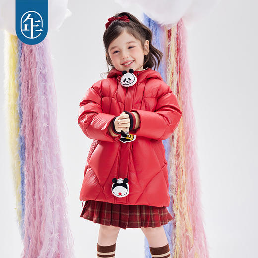 年衣童装羽绒服冬季新款儿童中长款鸭绒宝宝盼达乖乖玩偶羽绒服 商品图4