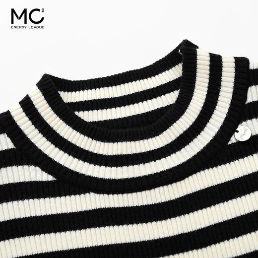女装半高领条纹标毛衣-S09M5241020 商品图1