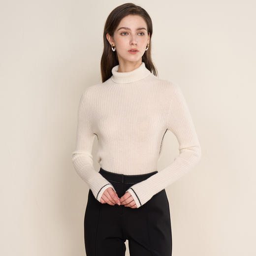 EITIE爱特爱冬季新款舒适保暖高领100%山羊绒针织衫8001711 商品图4