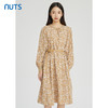 NUTS商场同款设计感气质收腰A字显瘦长袖碎花连衣裙女242103342 商品缩略图1