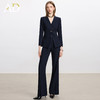 AD2025新款藏青色西装外套女春秋气质V领西服职业套装美容院工装 商品缩略图0