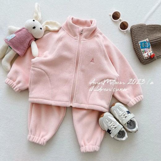 【摇粒绒＋加绒保暖套装】童星圆童装 女童套装秋冬款2025新款小女孩摇粒绒上衣儿童加绒保暖 商品图5