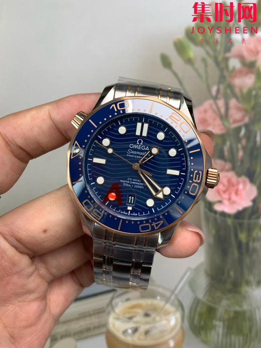 欧米茄VS海马300米系列V4版 8800一体机 VS海马v4版 原装开模 间玫金蓝海马 男士腕表 商品图2