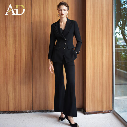 AD独特漂亮西装外套气质名媛高级感长袖2025新款职业装高腰喇叭裤 商品图2