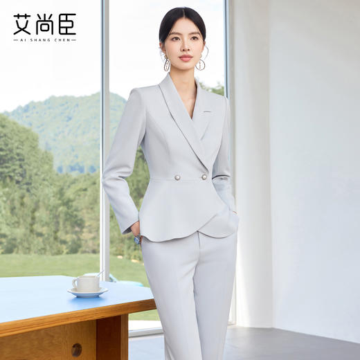 艾尚臣高级感高端西装套装气质时尚正装修身显瘦酒店售楼部职业装 商品图0