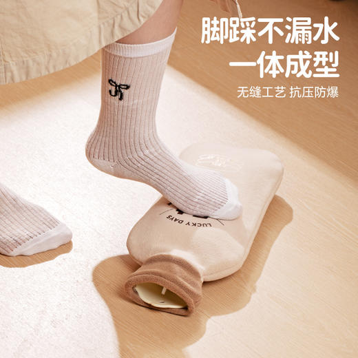秋冬【长条热水袋】灌水加厚防爆注水毛绒暖水袋 肚子热敷暖手宝暖手暖脚袋  商品图3