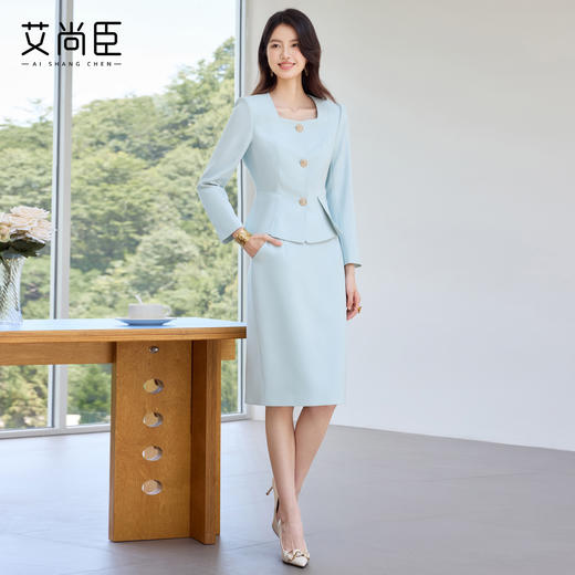 艾尚臣新款西装套装时尚气质职业装正式场合修身显瘦工作服两件套 商品图3