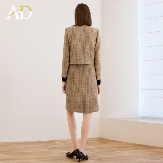AD2025新款小香风外套女秋冬高级感气质名媛短款上衣半身裙两件套 商品图4