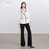 AD高端气质女神范职业装套装女2025新款黑色微喇裤撞色西服两件套 商品缩略图1