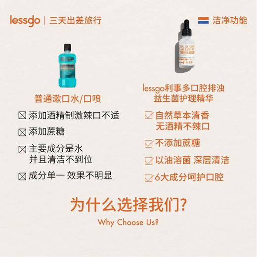 lessgo口腔排浊益生菌 护理精华30ml 口气清新 商品图2