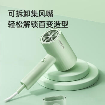 飞科（FLYCO）博锐电吹风机吹头发家用大功率不伤发便携护发吹风筒女士宿舍用 翡翠绿PH1628 /家用电器 /个护健康 /电吹风 商品图4