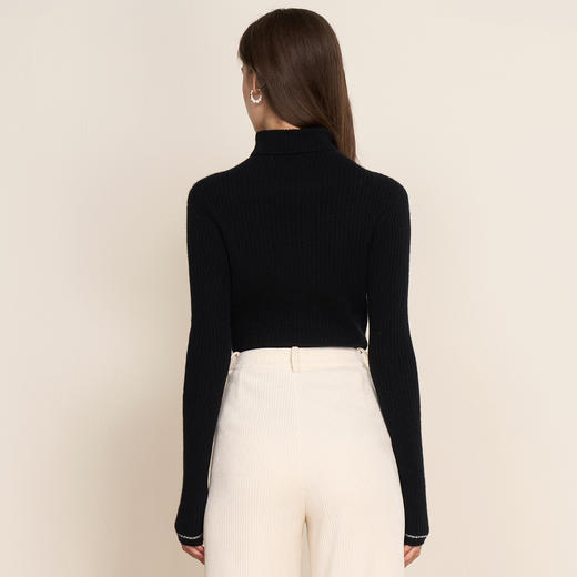 EITIE爱特爱冬季新款舒适保暖高领100%山羊绒针织衫8001711 商品图8