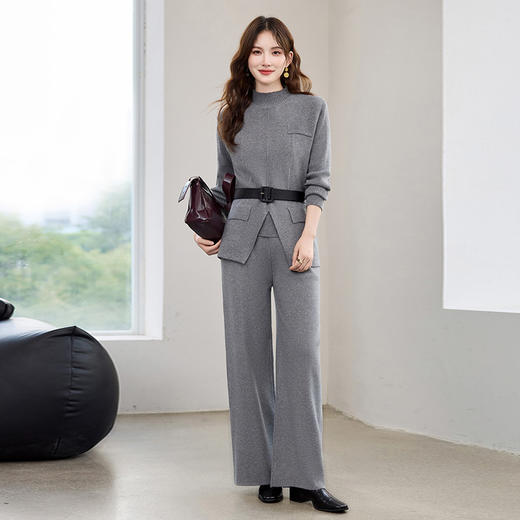 HR YBER613时尚洋气圆领显瘦三件套裤 商品图1