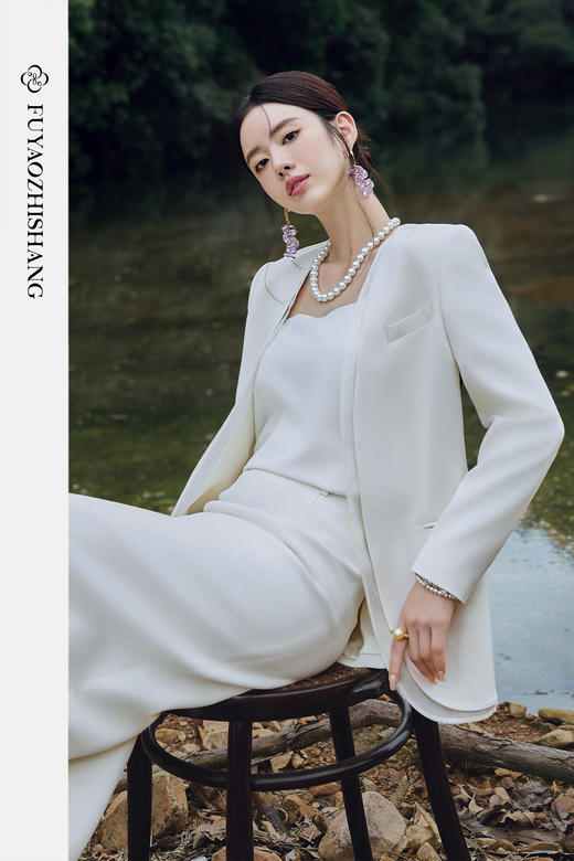 FUYAO扶摇 轻奢醋酸西装外套女松弛感宽版上衣2025秋新款气质西服 商品图5