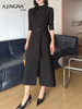 【无袖西装裙】阿菁娜秋季新款大女主无袖西装裙翻领收腰显瘦F30D212002 商品缩略图5