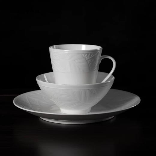 【6F】多样屋HICYAN汉青国瓷描金杯国瓷白月光马克杯 精致纯白立体浮雕 立体浮雕 商品图2