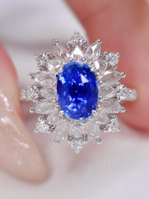 1.15ct刻面蓝宝石戒指 商品图3