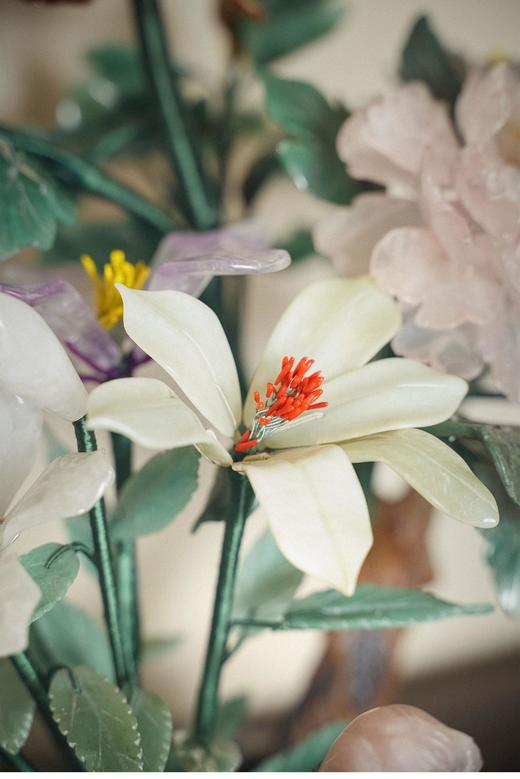 【已售】独角鹿西洋古董 20世纪中国创汇时期出品牵牛花纹样景泰蓝盆装饰珍宝「牡丹」像生盆景 商品图3