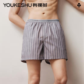 【新品上新】有棵树条纹纯棉宽松阿罗裤男士四角短裤-U4007