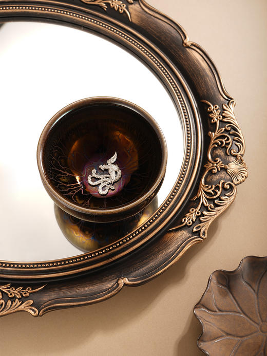 子佩集【福海龙凤】S990银摆件【YSYCJ005】茶具茶杯原创作品金色龙腾凤舞2509 商品图8