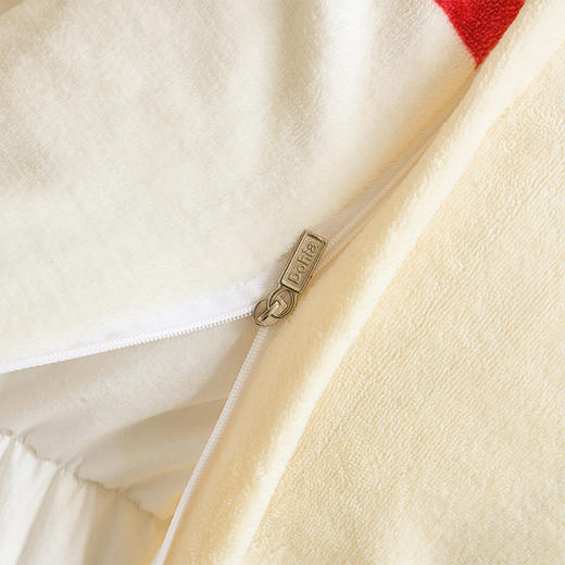 多喜爱 暖暖绒保暖三/四件套海盐喵酱/甜心兔宝/薄荷汪仔hl【高克重暖绒】【6.8度升温】【双面加厚】萌趣卡通 防静电 三款可选 拉链设计 商品图4