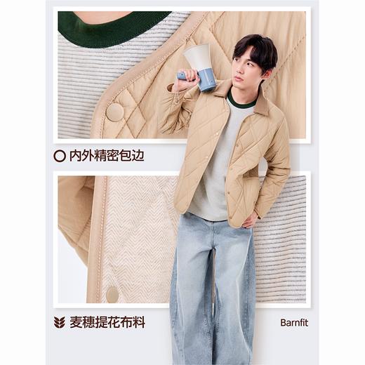 3-5天发货！！男女同款！【厚盛 可拆翻领绗缝羊毛长袖外套】羊毛填充 支持机洗 自由领可拆卸 内外精密包边 麦穗提花面料 商品图3