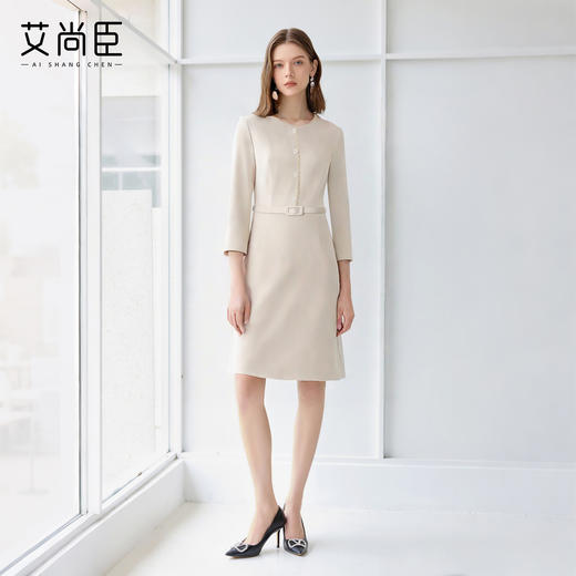 艾尚臣气质西装连衣裙女2025秋小个子轻熟风职场通勤穿搭职业正装 商品图0