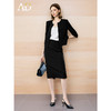 AD高端职场通勤两件套女士职业装黑色圆领西装短外套2025秋季新款 商品缩略图0