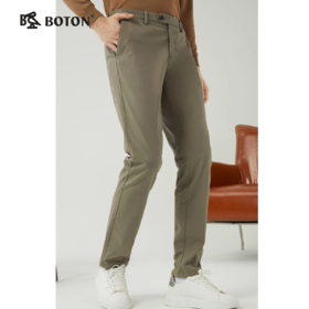 波顿男士春秋冬 休闲裤 有机棉纱 直筒修身舒适长裤ME877323