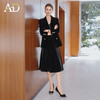 AD法式双排扣西装外套女2025新款秋冬高级感丝绒伞裙套装中长款 商品缩略图3