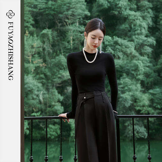 FUYAO扶摇 2025年新款纯羊毛针织衫气质半高领多色百搭打底衫秋冬 商品图2