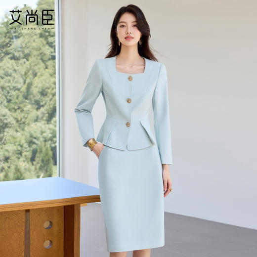 艾尚臣新款西装套装时尚气质职业装正式场合修身显瘦工作服两件套 商品图0