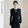 FUYAO扶摇 纯羊毛黑色针织衫女2025秋冬款圆领镂空设计内搭打底衫 商品缩略图0