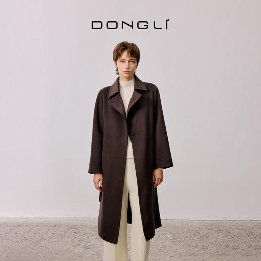 东黎 • 小山羊绒女士秋冬双面呢宽松时尚长款大衣 4A48 商品图1