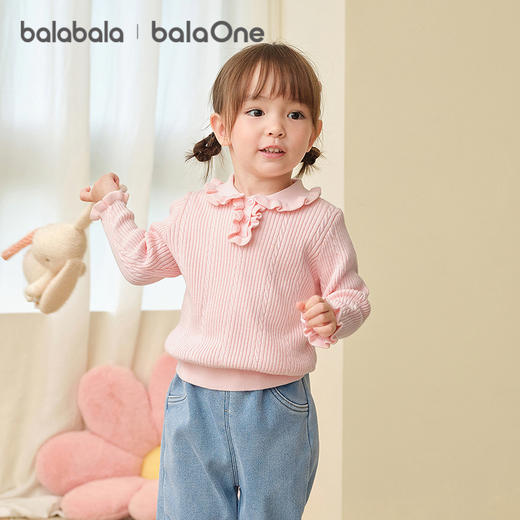 巴拉巴拉balaOne童装宝宝毛衣2025新款冬装婴儿针织衫女童毛衫萌 商品图1