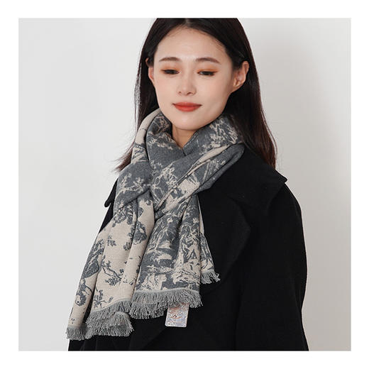 青云染ClouDyeing[绒雾]真丝拉绒百分百桑蚕丝围巾披肩 商品图5