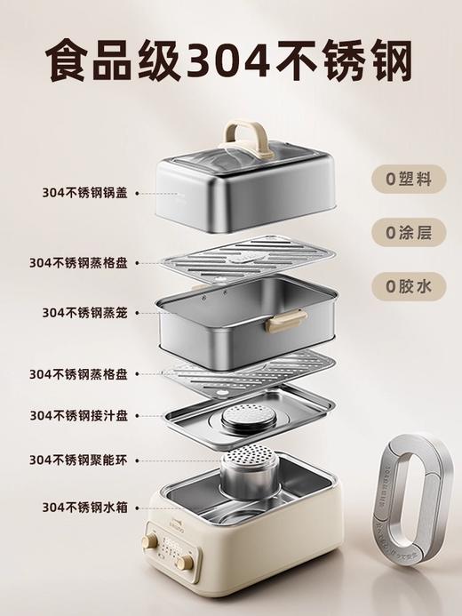 日版 Bruno  双层多功能电蒸锅 电炖锅 BXM701 商品图4