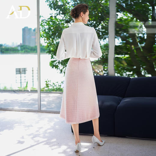 AD独特设计感漂亮白色衬衫女洋气木耳边褶皱长袖2025新款气质小衫 商品图4