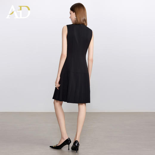 AD黑色名媛小香风西装外套女士职业装2025新款气质通勤百褶连衣裙 商品图4