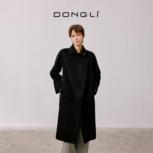 东黎 • 小山羊绒女士秋冬双面呢宽松时尚长款大衣 4A48 商品图5